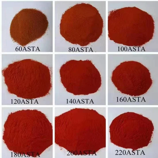 Poudre de paprika, Asta60-Asta220, approvisionnement selon vos besoins