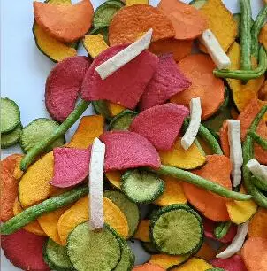 Snacks de légumes frits sous vide à basse température Vf Ail